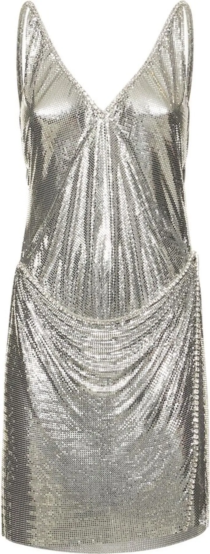 Mesh v neck mini dress