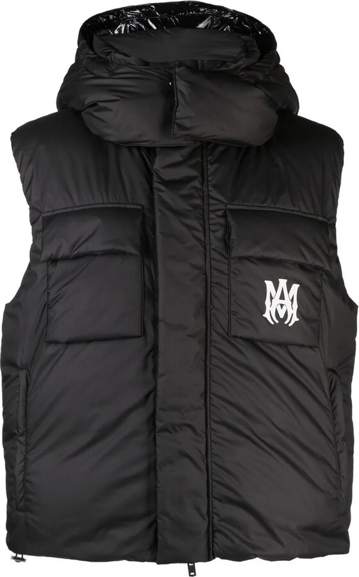 Monogram Print Padded Gilet