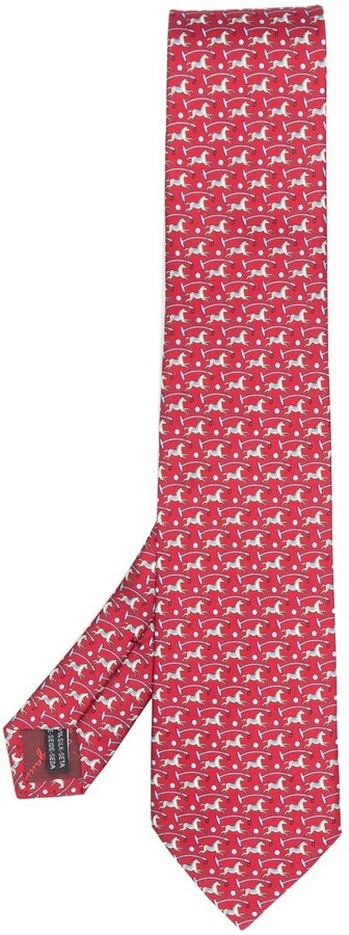 Horse-Print Silk Tie