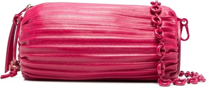 Pleated Leather Shoulder Bag