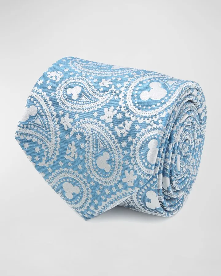 Men's Mickey Mouse Paisley Silk Tie