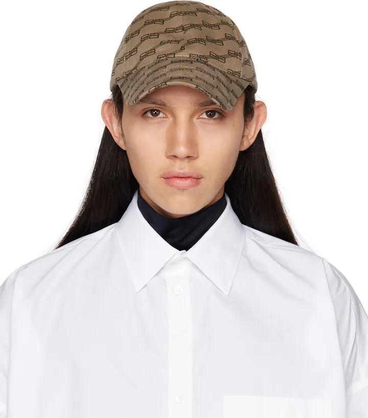 Balenciaga Brown BB Monogram Cap