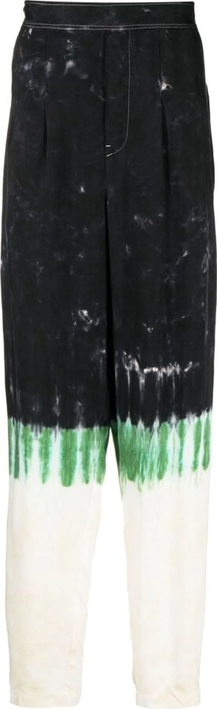 Tie-Dye Print Straight-Leg Trousers