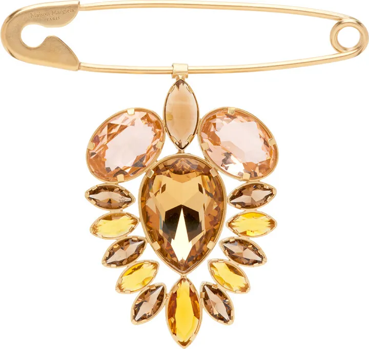 Maison Margiela Gold Graphic Brooch