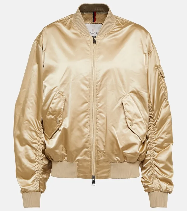 Ter satin bomber jacket