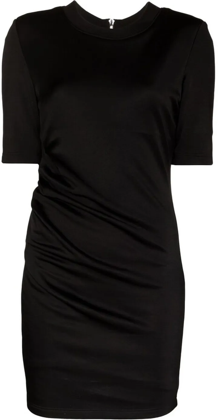 Round-Neck Short-Sleeve Mini Dress