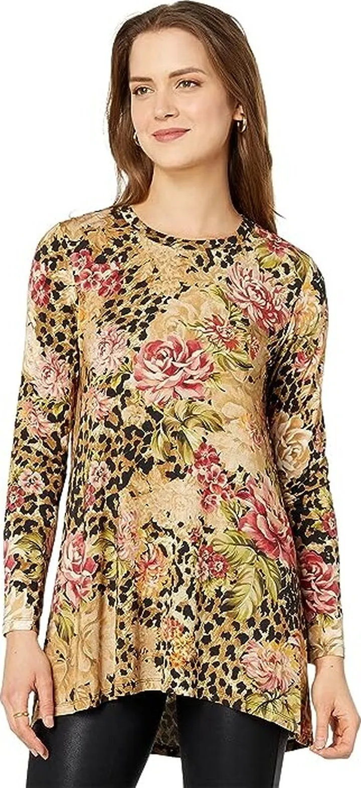 Johnny Was Vintage Rose Swing Tunic (Multi) Women's Clothing