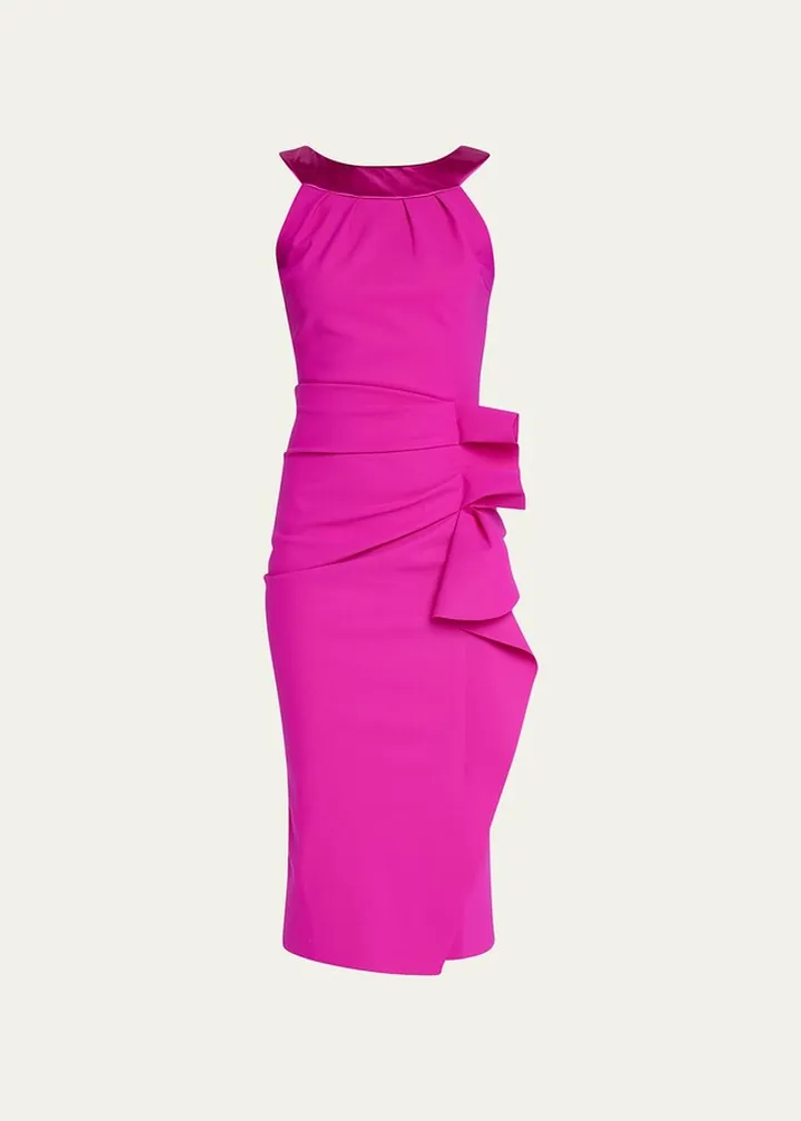 Sleeveless Ruffle Sheath Dress