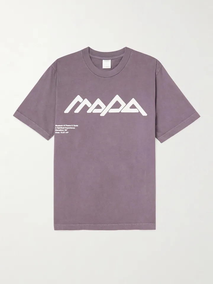 Peaks Printed Cotton-Jersey T-Shirt