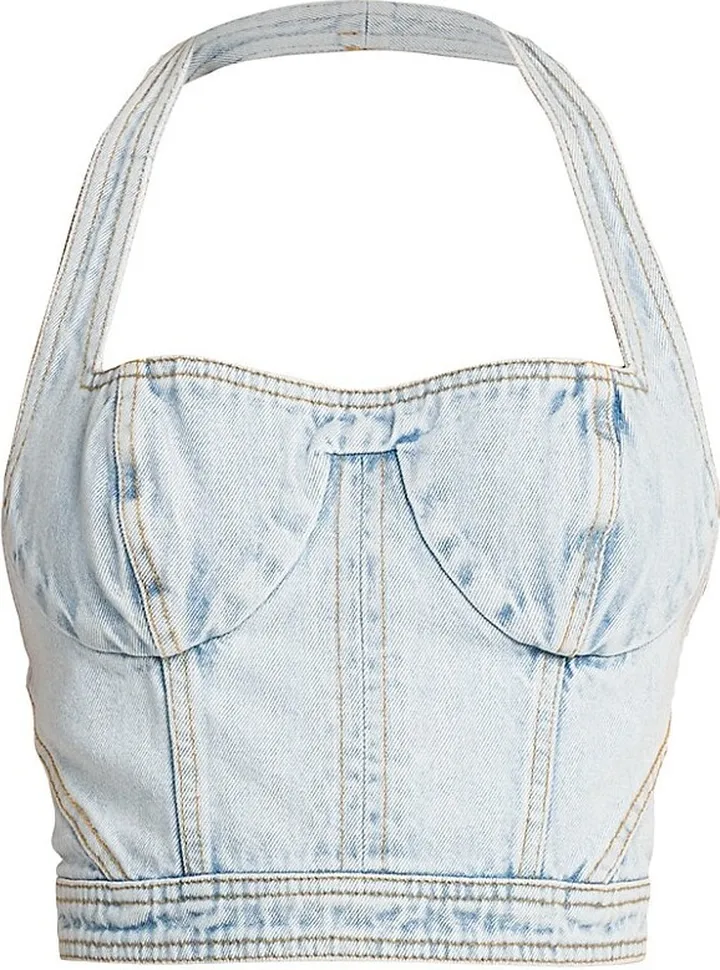 Denim Cropped Top