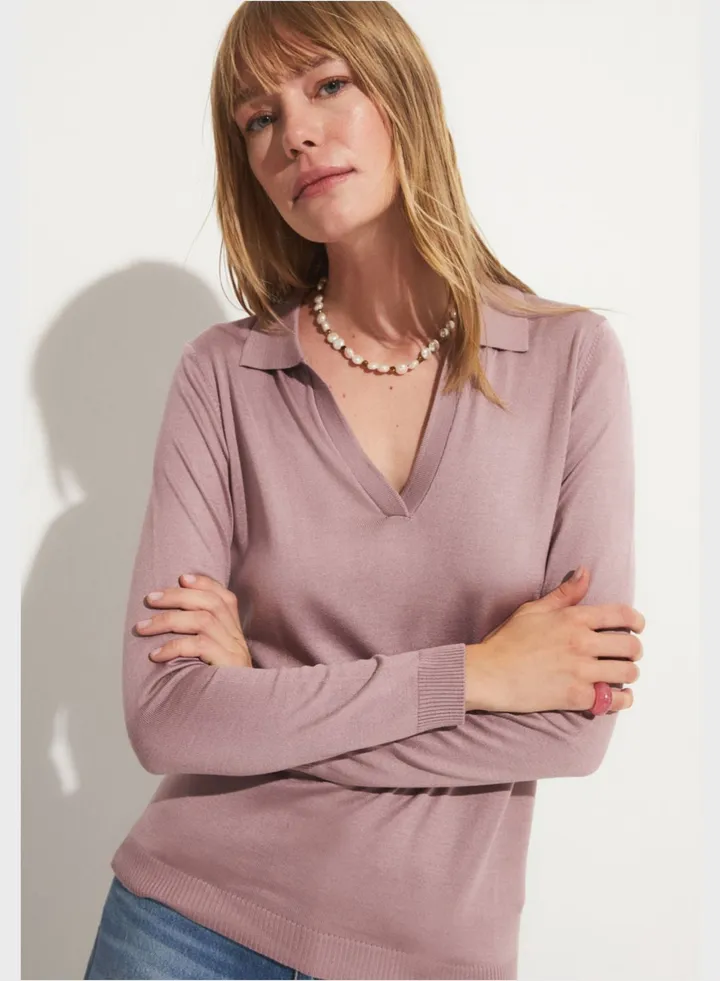 Polo Neck Knitted Sweater