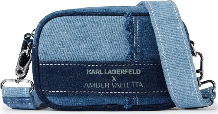 x Amber Valletta denim camera bag