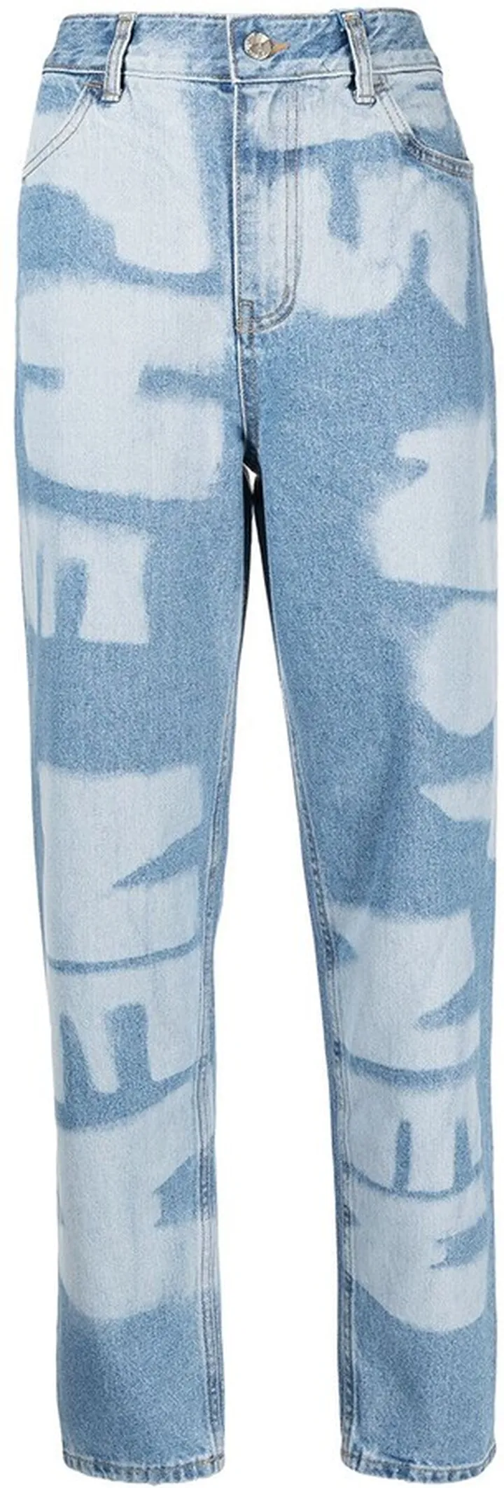 Slogan Washed Jeans