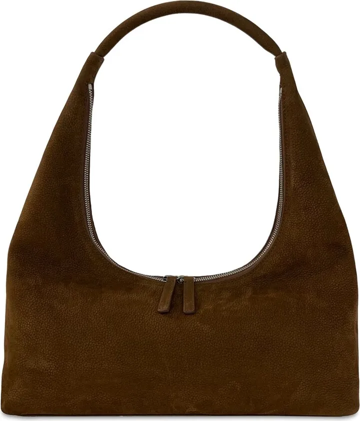 Medium hobo suede shoulder bag