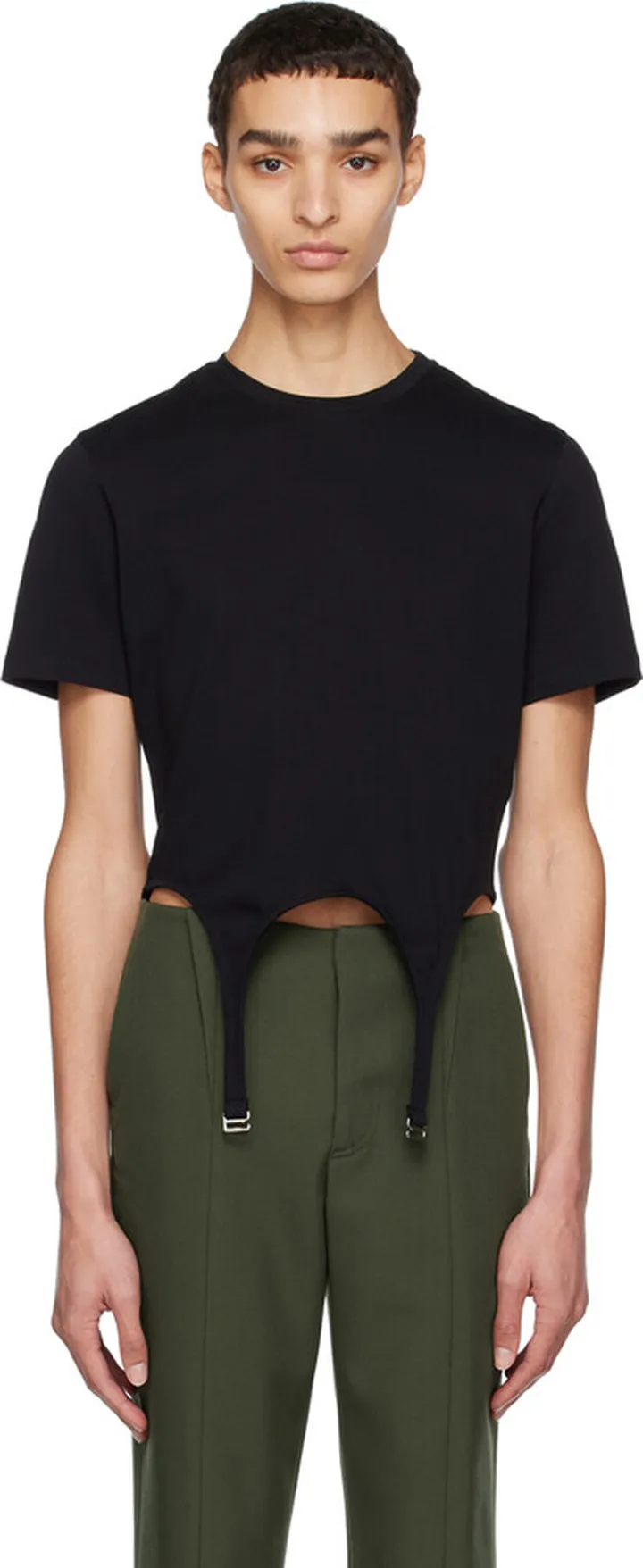 Dion Lee Black Garter T-Shirt