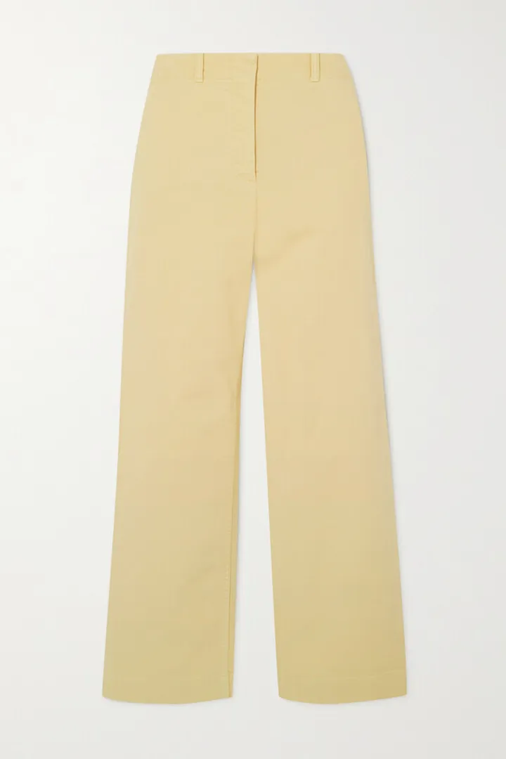 Loro Piana - Cloutier Cotton-blend Twill Straight-leg Pants - Yellow