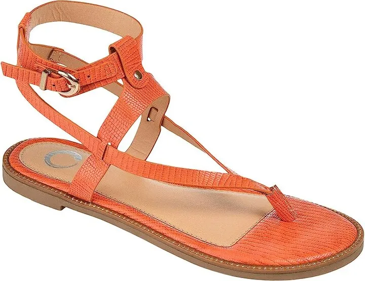 Journee Collection Comfort Foam Tangie Sandal (Orange) Women's Shoes
