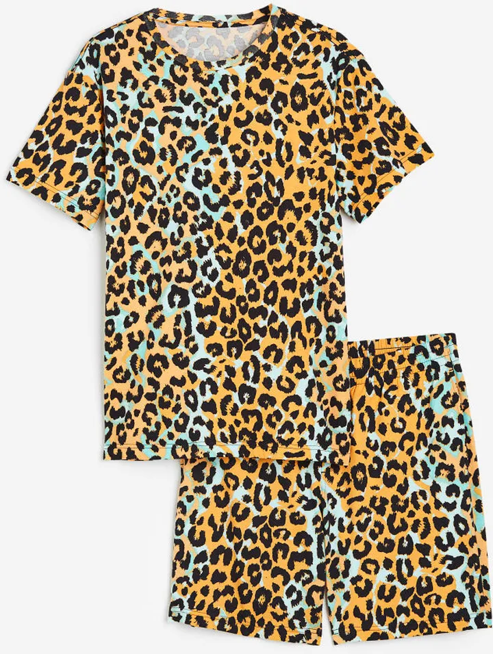 Regular Fit Pajama T-shirt and Shorts