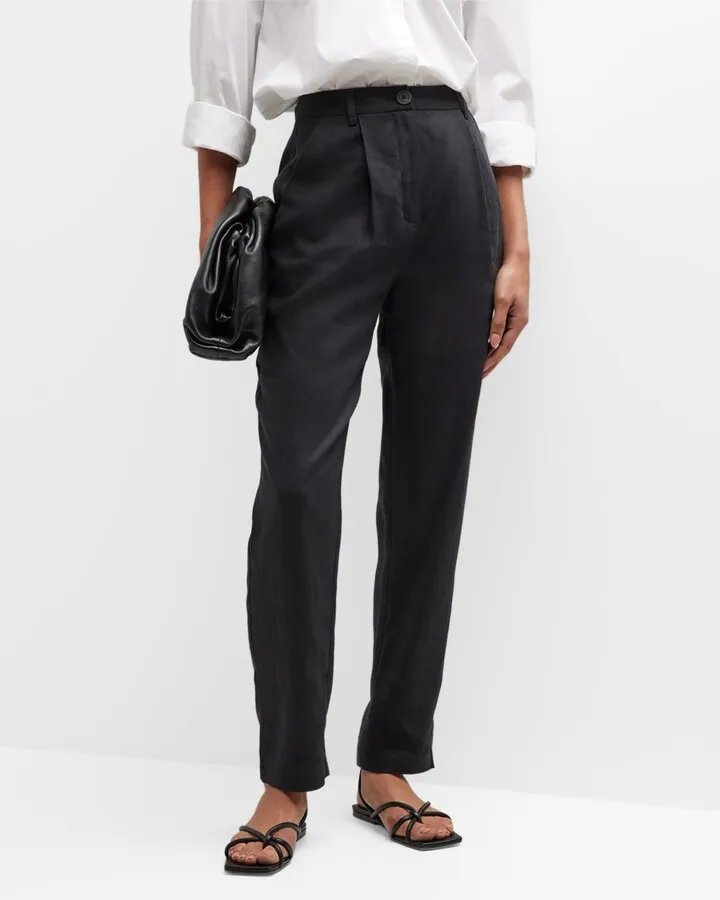 Dita High-Waist Tapered Hemp Pants