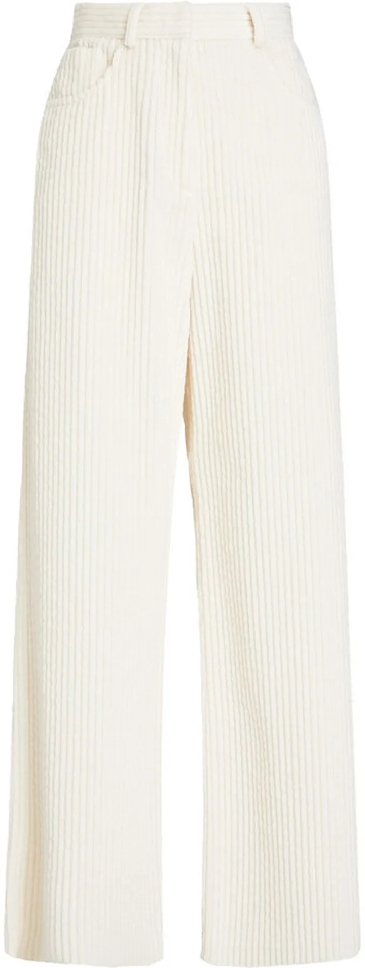 Cotton-corduroy wide-leg pants