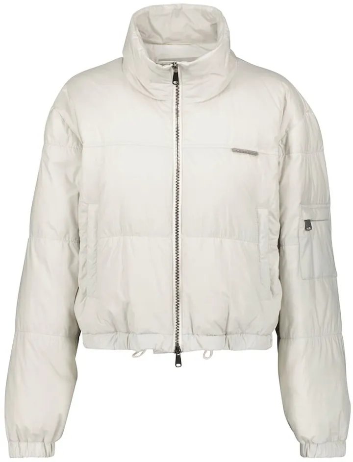 Quilted down jacket