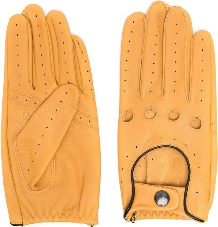 Contrast-Trim Driving Gloves