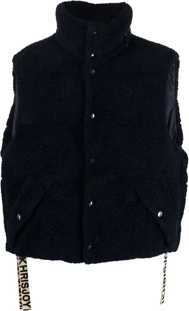 Bouclé-Finish Puffer Gilet