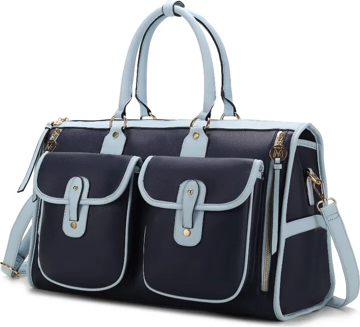 Genevieve Color Block Vegan Leather Women’s Duffle Bag