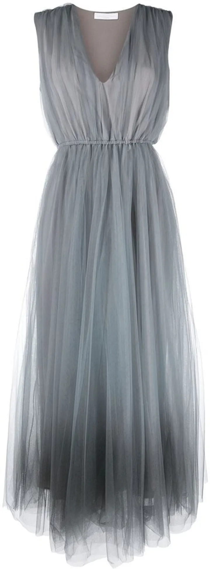 Gradient Tulle Flared Dress