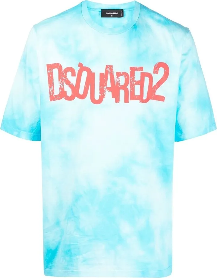 logo-print tie-dye T-shirt