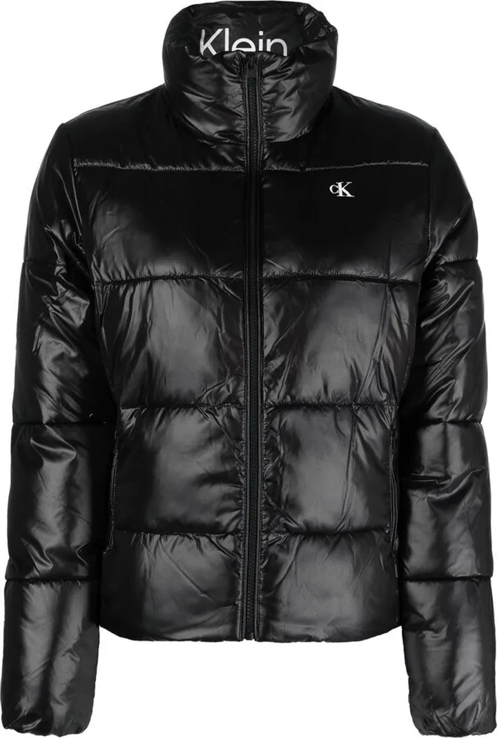 Glossy-Finish Padded Jacket