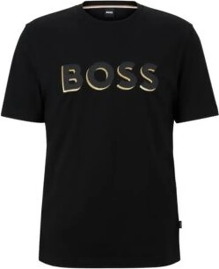 Cotton-jersey regular-fit T-shirt with printed logo