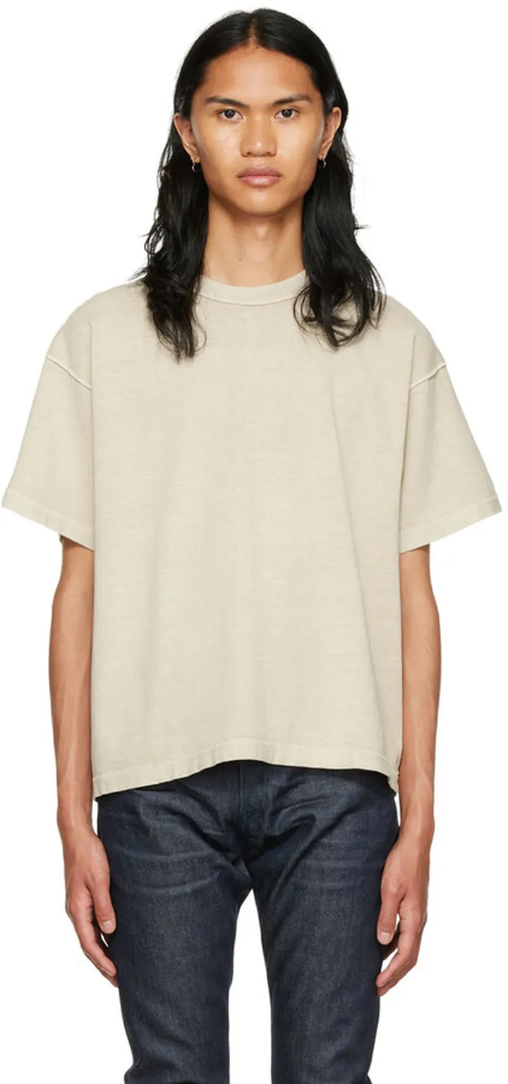 John Elliott Beige Cotton T-shirt