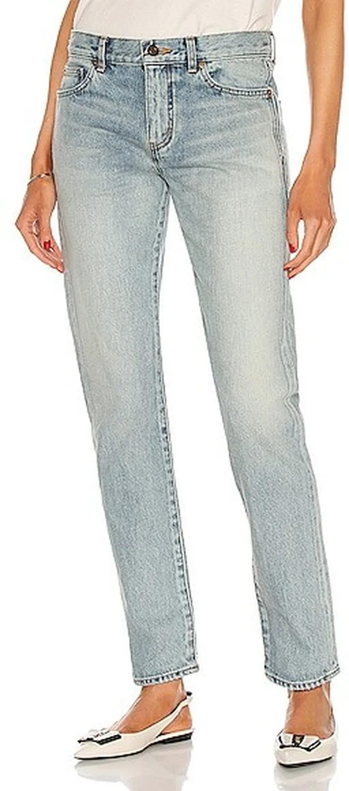 Saint Laurent Boyfriend Jean in Denim-Light
