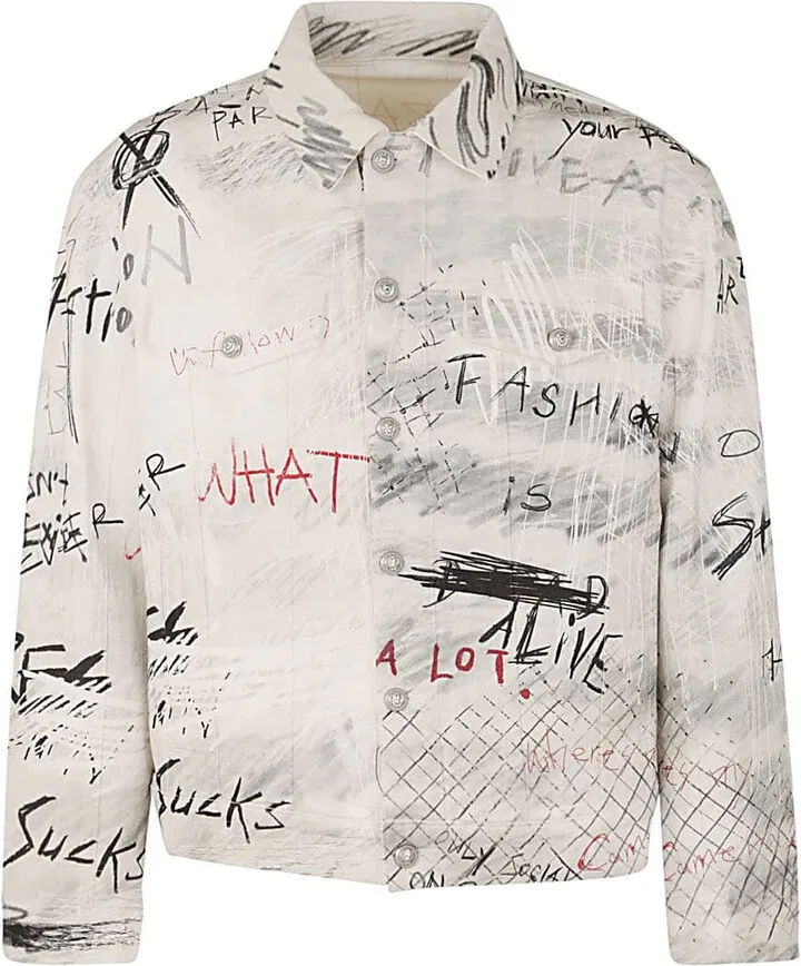 Oversize Graffiti Denim Jacket