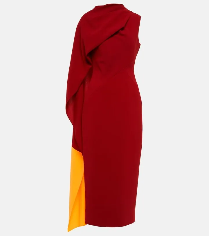 Edith crepe midi dress