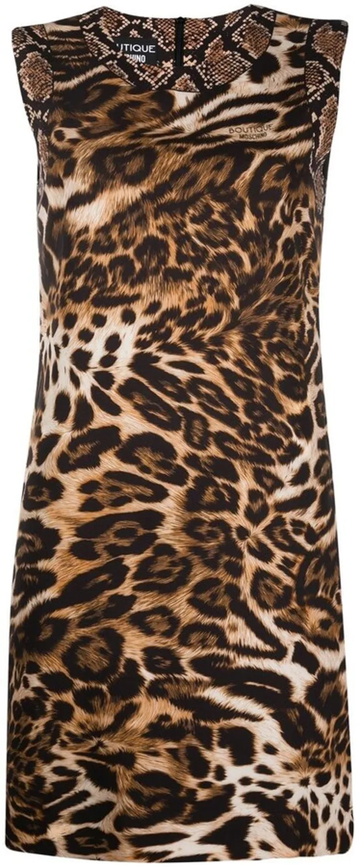 Animal-Print Mini Shift Dress