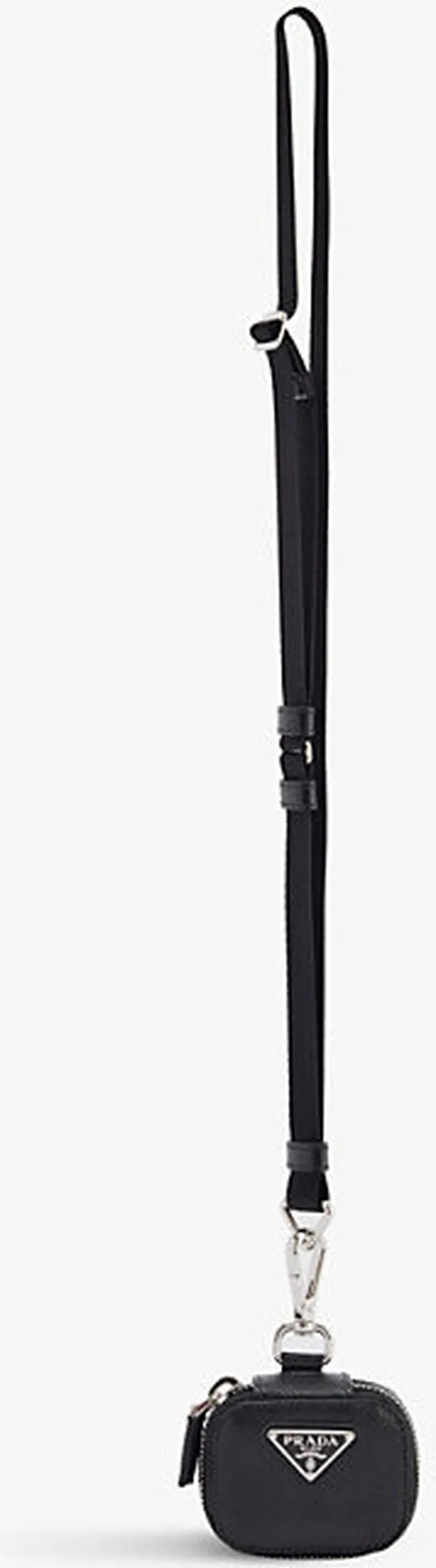 Mens Nero Brand-plaque Leather AirPod Case
