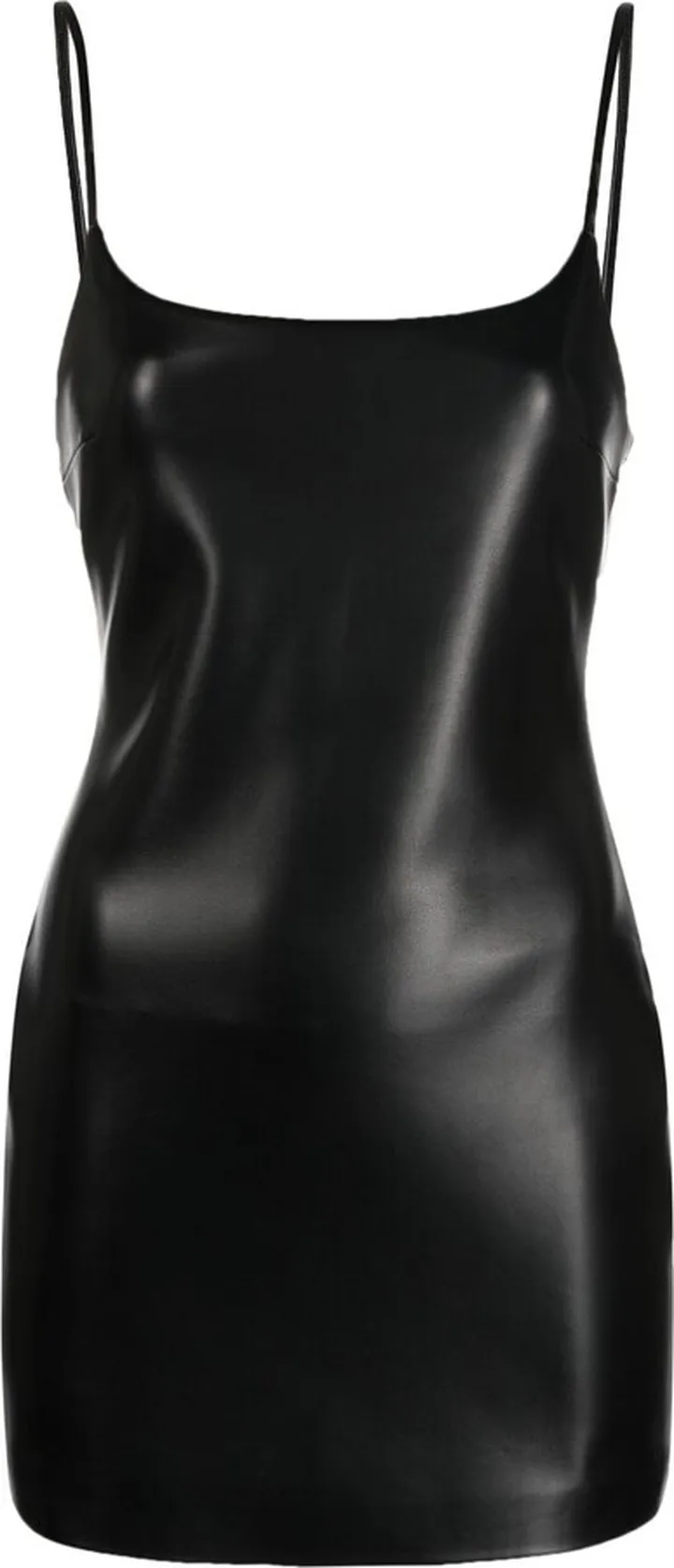 Faux-Leather Minidress
