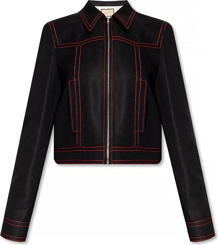 Gucci Top Stitched Bomber Jacket