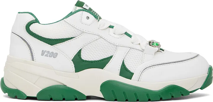 Axel Arigato White & Green Catfish Lo Sneakers