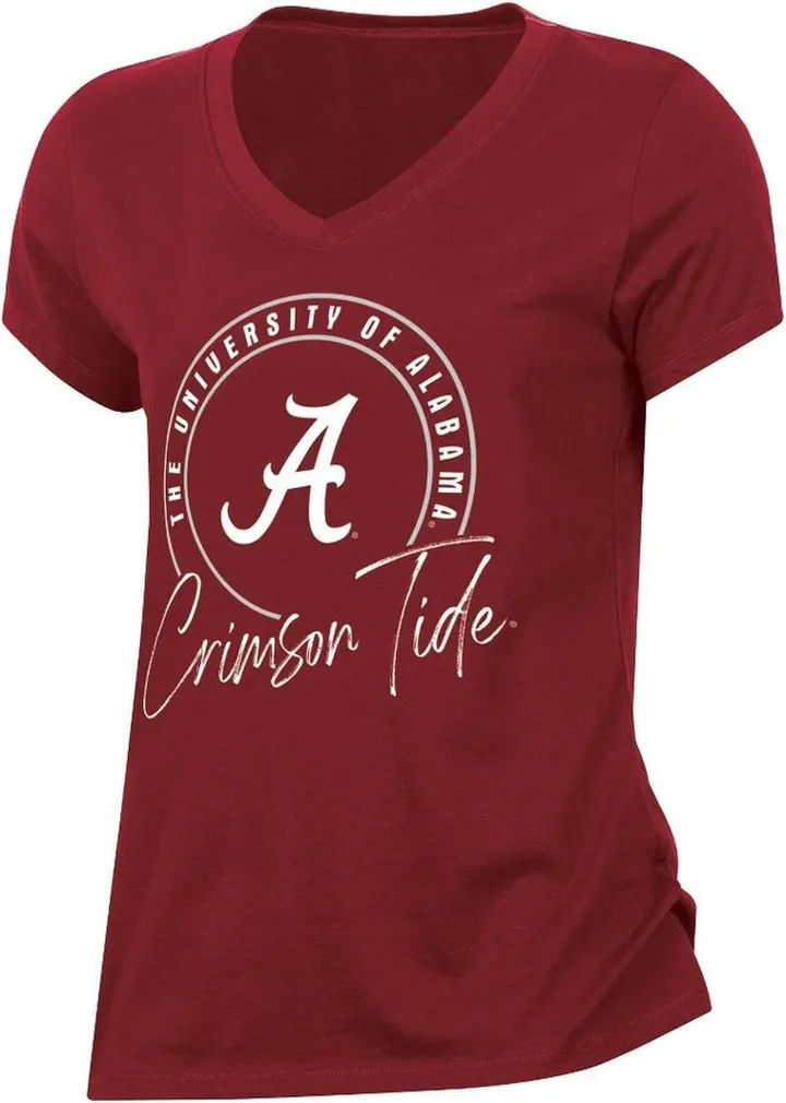 NCAA Alabama Crimson Tide Women's V-Neck T-Shirt - L