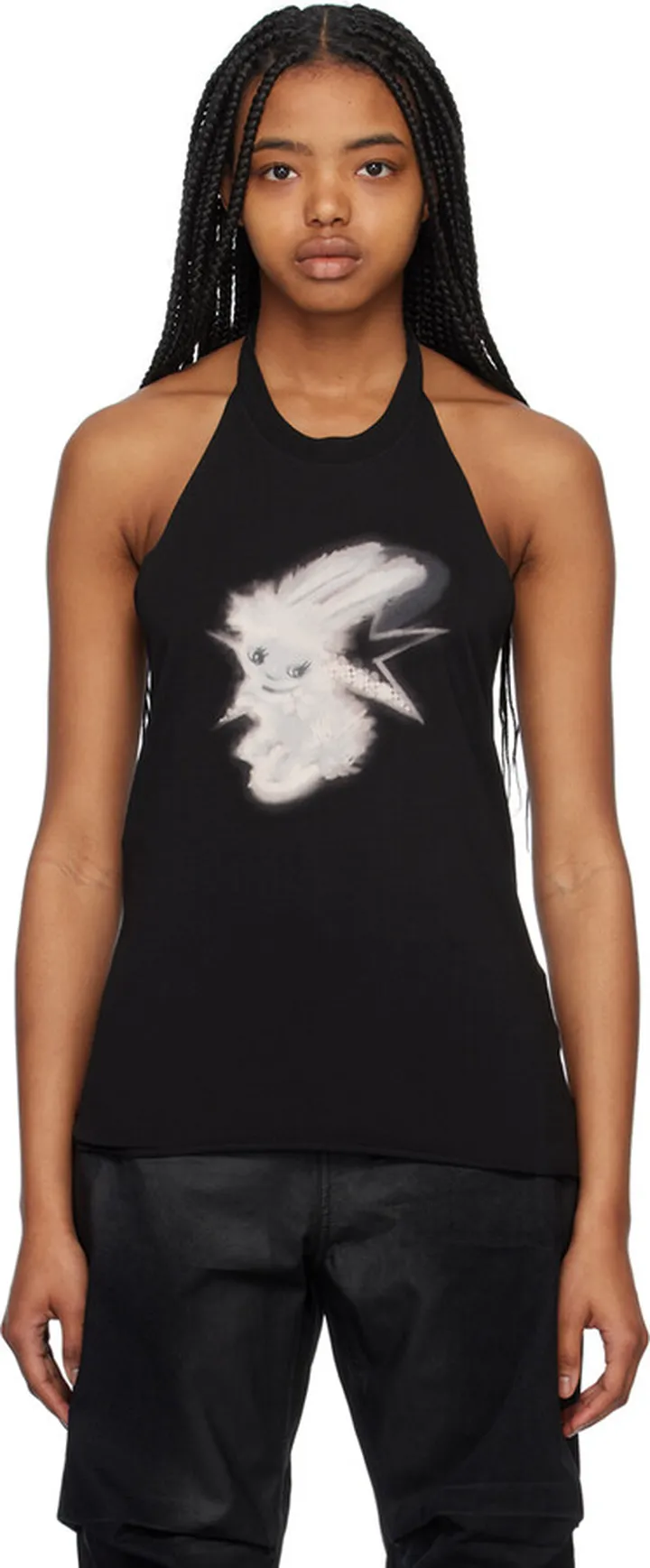 We11done Black Halter Tank Top