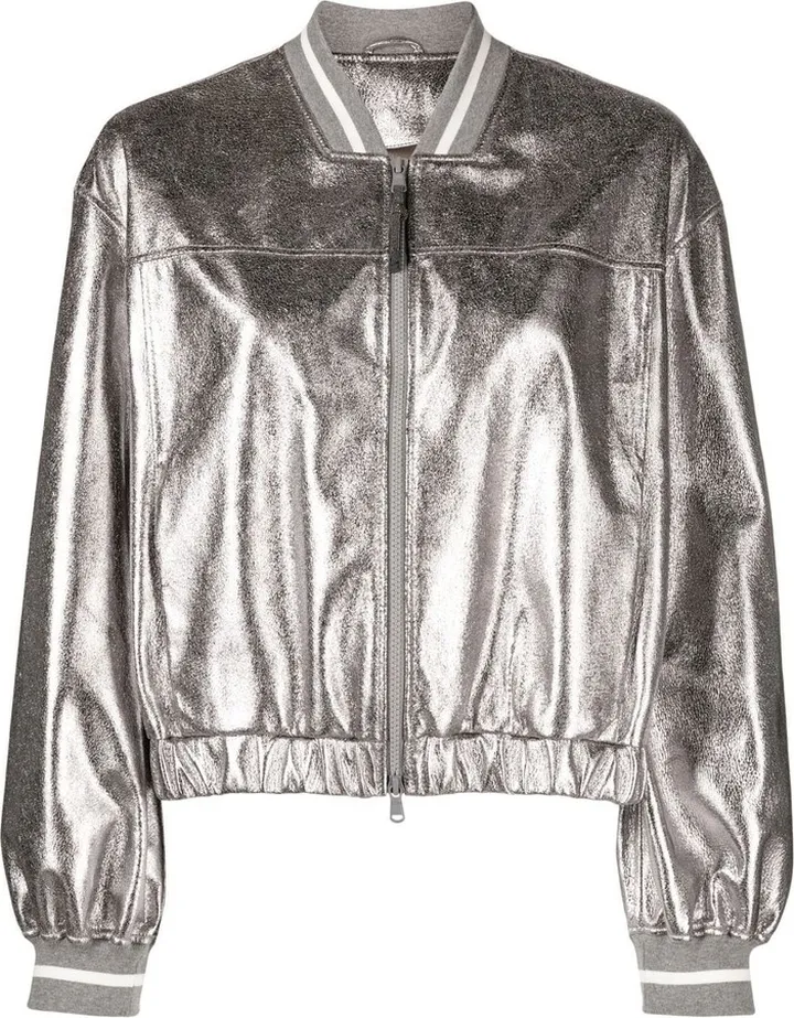 Metallic Bomber Jacket