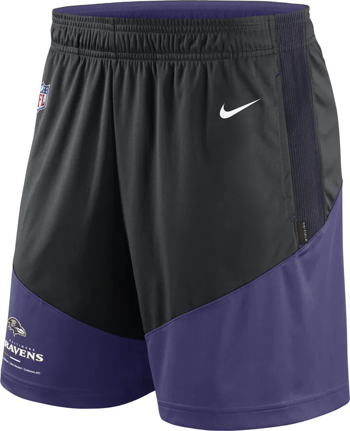 Nike Men's Dri-FIT Primary Lockup (NFL Baltimore Ravens) Shorts in Black