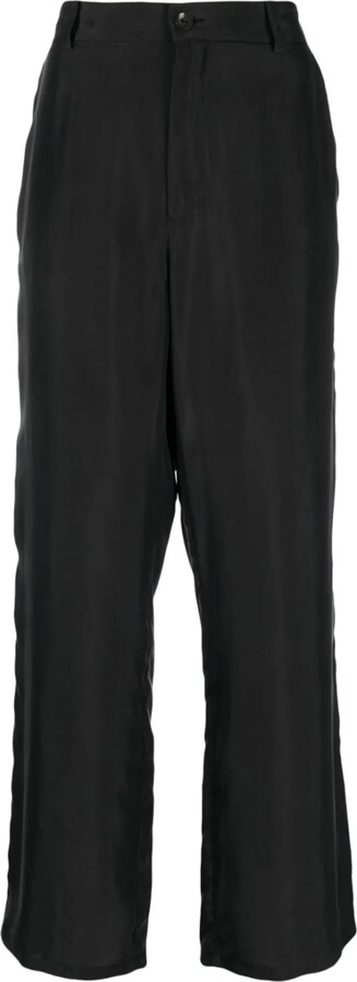Straight-Leg Silk Trousers
