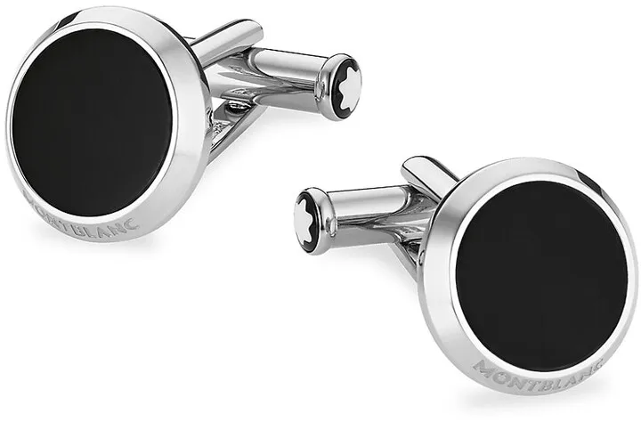 Meisterstück Stainless Steel & Black Onyx Cufflinks