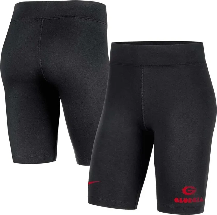 Women's Nike Black Georgia Bulldogs Essential Tri-Blend Bike Shorts