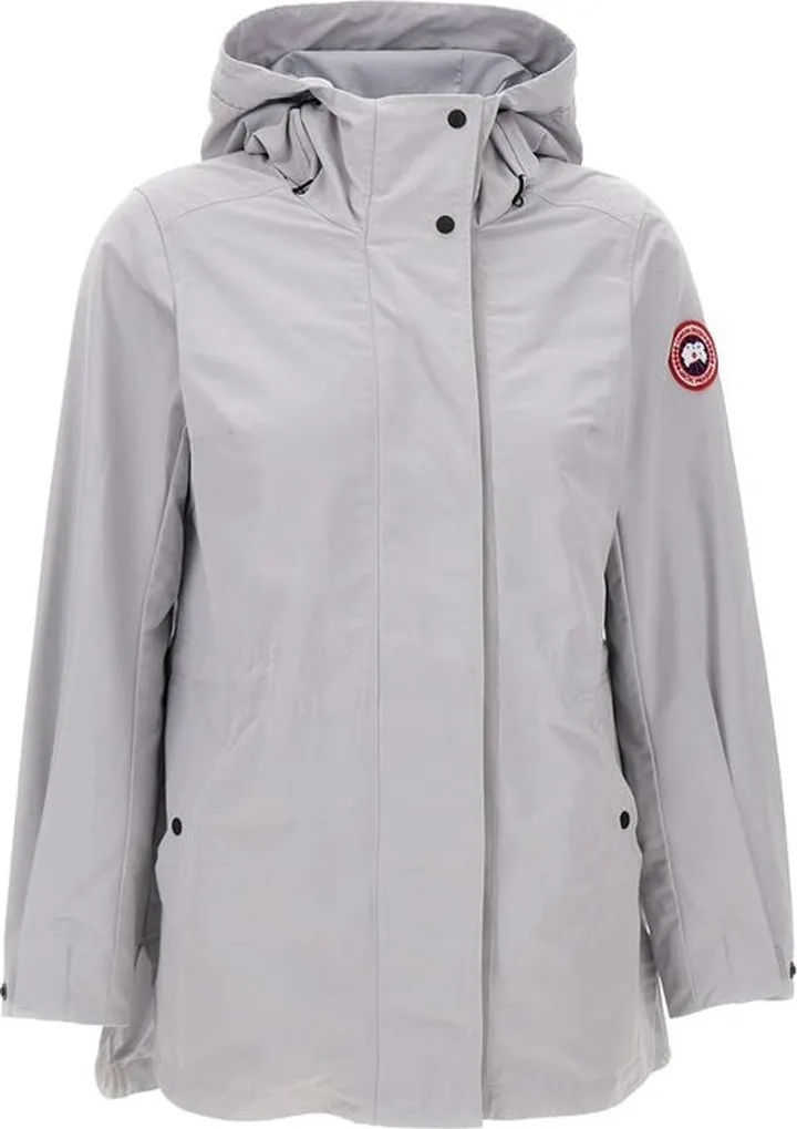 Canada Goose Logo Patch Hooded Down Jacket