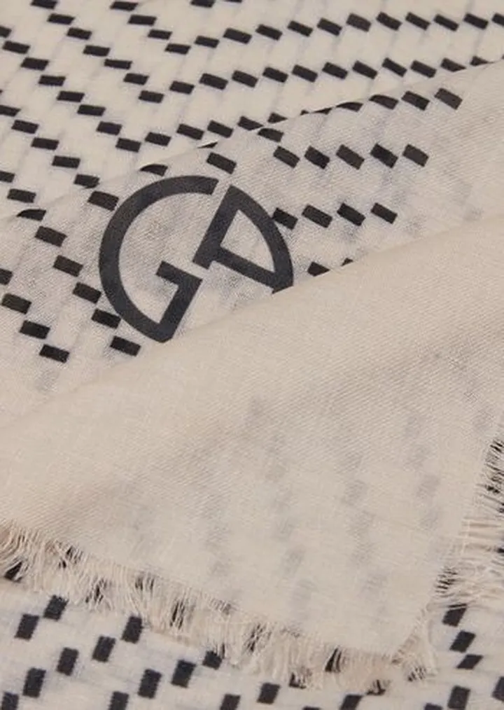 Jacquard cashmere and modal foulard